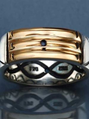 Atlantis Ring for Protection 18K Gold & Sterling Silver