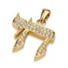 Chai 18K Gold Pendent with Diamonds